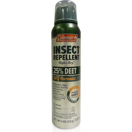 Wisconsin Pharmacal Co. 2023 Wpc Coleman 25% Deet High & Dry 4Oz Aerosol WPC-7514